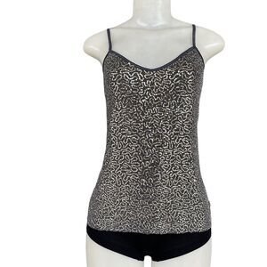 Express Sequence Glitter Silver Tank Size M